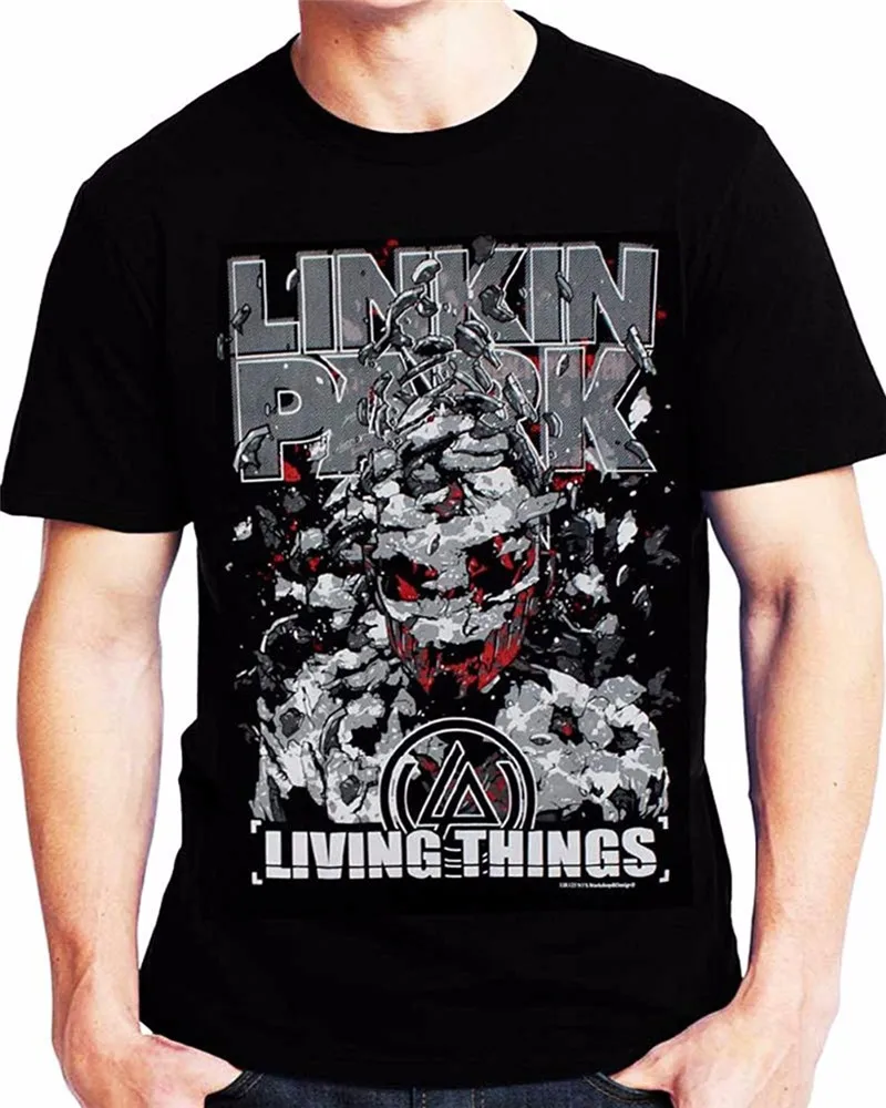 Cheap Tee Shirts Graphic Men Crew Neck Linkin Park Rock Living Things