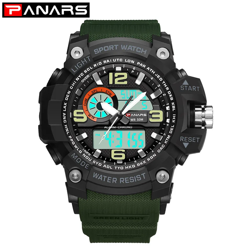 2018 PANARS Military Digital-watch Men/'s G Style Fashion Sports S Shock Army Watch LED Electronic Digital Wrist Watches for Men (24)