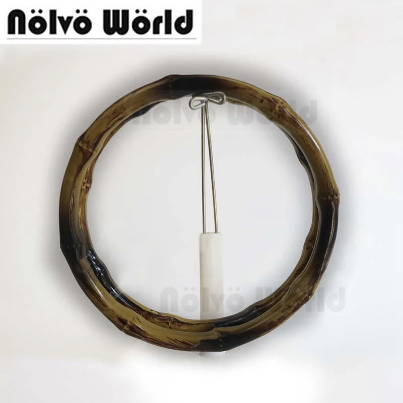 

2 pairs=4 pieces,15cm plastic material round O bag handle,Big resin circle bag handbag handles