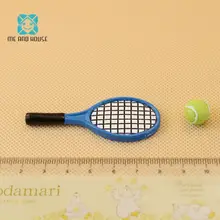 Кукольный домик спортивный аксессуар Теннисный Мяч Пластиковый Кукольный дом аксессуары мини теннис 1/12 весы