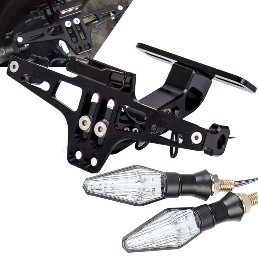 Motorcycle Rear License Plate Mount Holder Bracket LED Light For Ducati MONSTER 695 696 795 796 797 821 1200 1200S 1100/S EVO | Автомобили