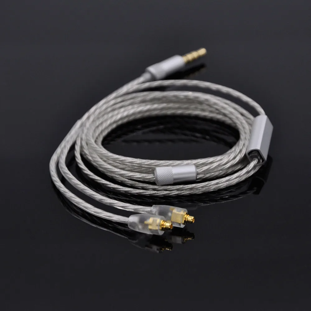 Wooeasy X4 одиночный посеребренный кабель для наушников обновленный Shure SE425 SE215 SE315 UE900