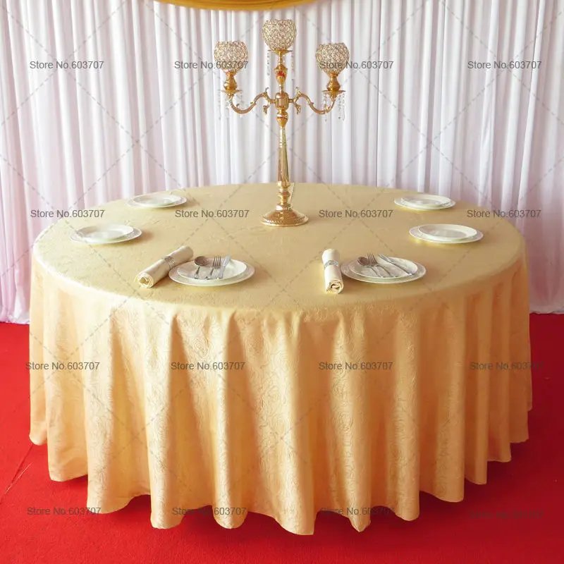 Buy Gold Rose 120 Round Table Cloth,Polyester Table
