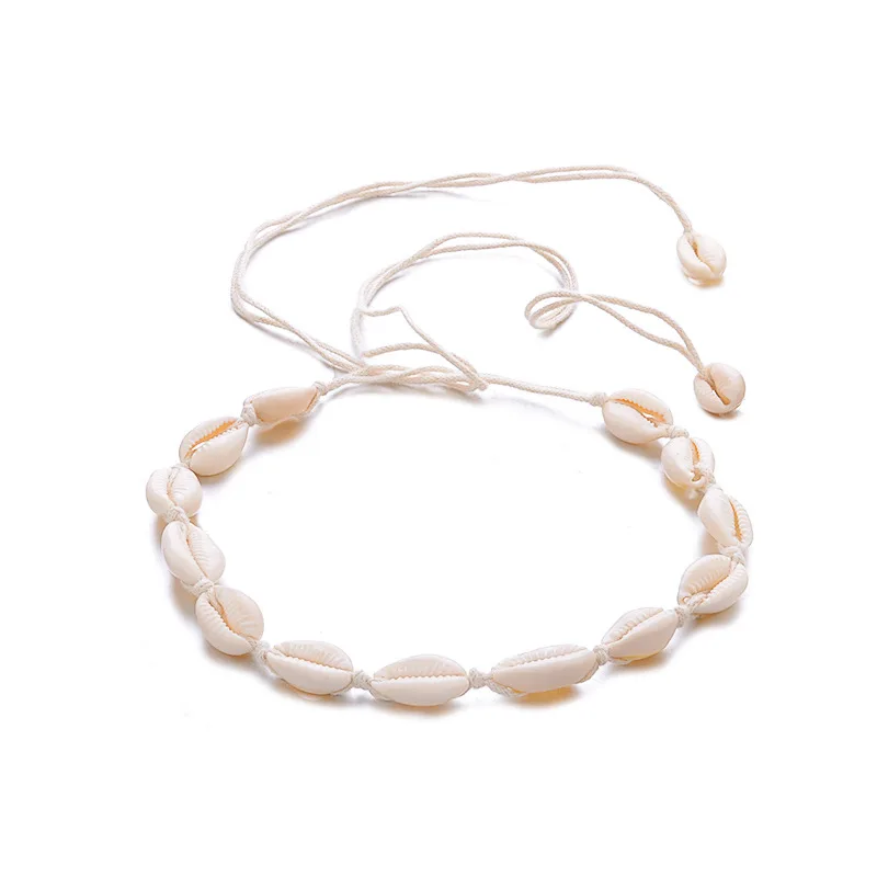 

2018 Hot Choker Design Jewelry Bohemian Fashion Handmade Shell Necklace Adjustable Knot Neckalce for Women