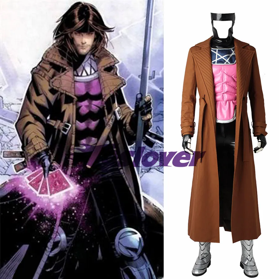 X Men Gambit Costume Cosplay Comic Superhero Male Halloween Clothing