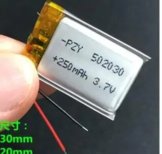 Литий-ионный аккумулятор 2 шт./лот 502030 bluetooth mp3 3 7 В 250 мАч | Электроника