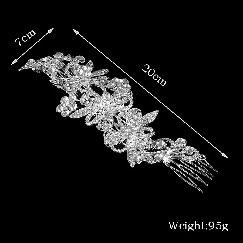 Элегантный огромный свадебный гребень для волос для невесты Кристалл Стразы Жемчуг женские шпильки свадебный головной убор украшения для волос аксессуары