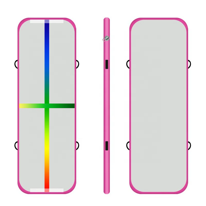 pink rainbow line Туфлях-лодочках! надувной коврик фиолетового цвета для спортзала 3 м* 1 м* 0,1 м, надувной коврик для спортзала DWF, воздушный коврик для детей и взрослых - Цвет: pink rainbow line