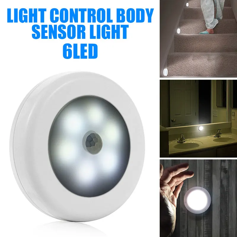 

Night Light Camping Automatic PIR Sensor Cabinet Lights Emergency Wardrobe Cupboard Closet Battery Power Portable
