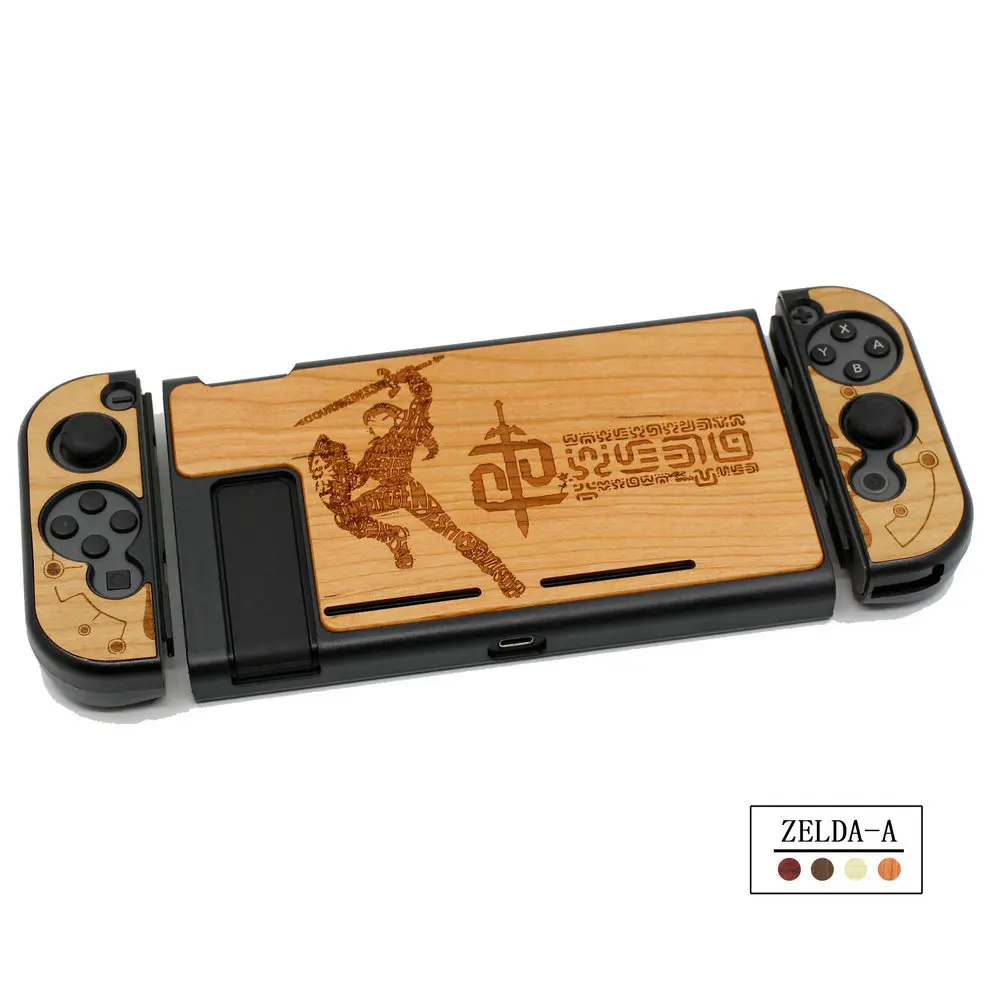 Защитный чехол для консольный переключатель Nintendo протектор Деревянный чехол Противоскользящий корпус 3 Тип детали разделенный чехол для переноски