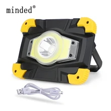 20 Вт 400LM портативный светодиодный фонарь прожектор USB Перезаряжаемый фонарик 18650 на батарейках Открытый Кемпинг газон Рабочая лампа