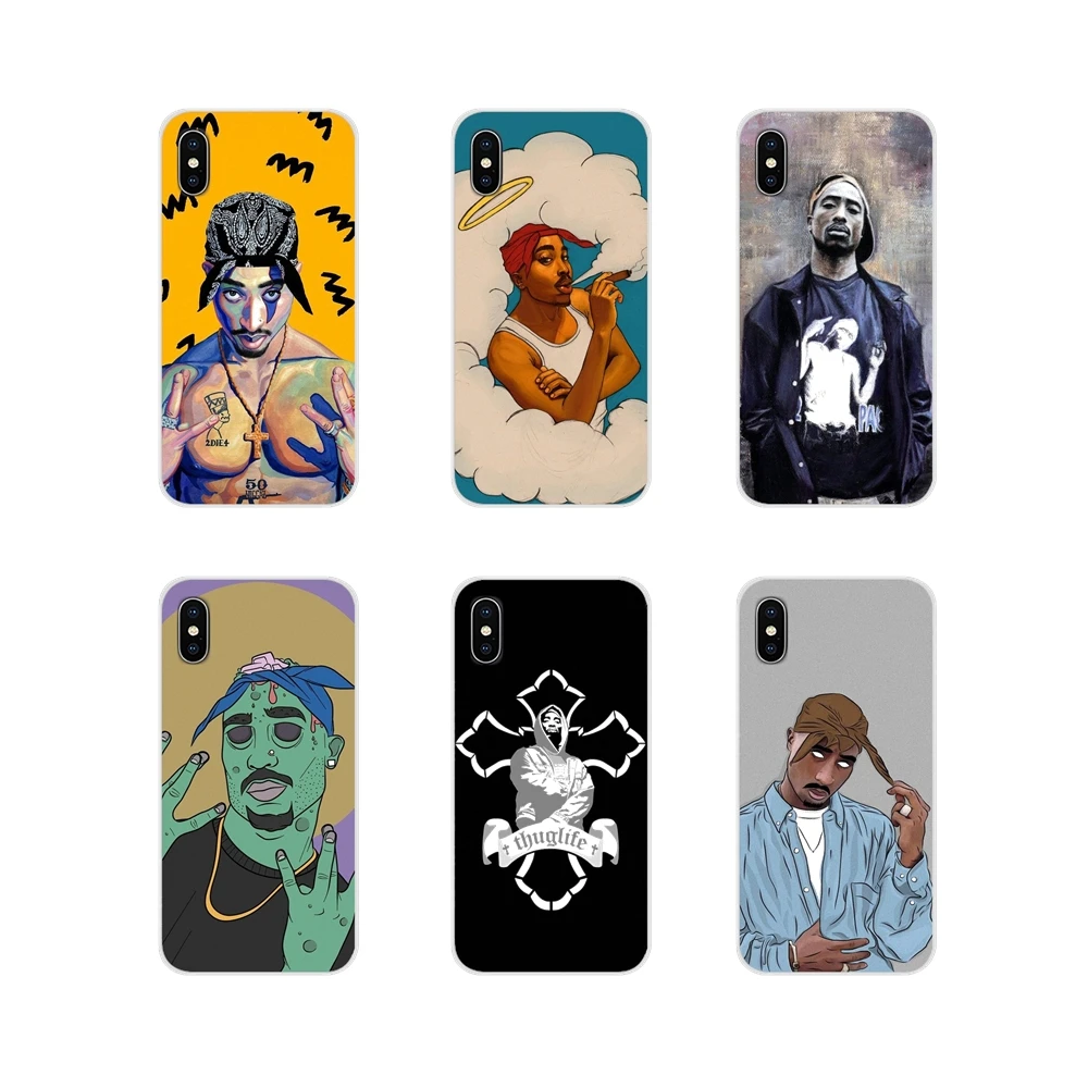 Чехлы для мобильных телефонов Apple iPhone X XR XS MAX 4 4S 5 5S 5C SE 6 6S 7 8 Plus ipod touch Rap Singer 2Pac Tupac Amaru
