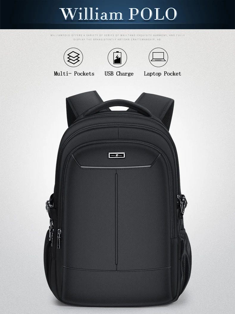 Мужской рюкзак для ноутбука, Модный повседневный рюкзак для путешествий с USB зарядкой, Большая вместительная мужская двойная сумка на плечо
