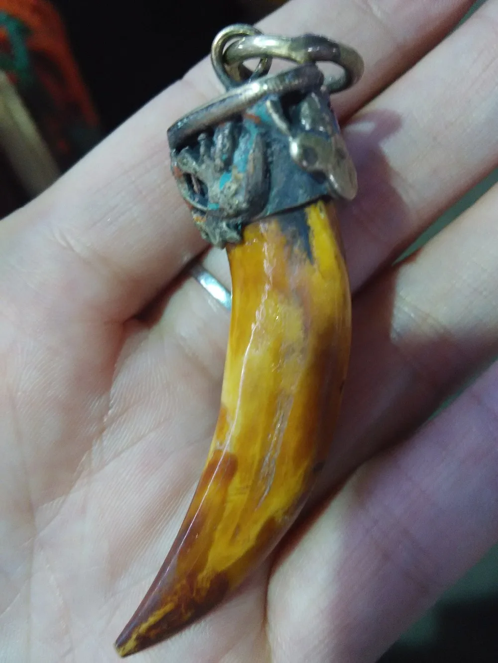 

Rare old silver inlay wild Langya free shipping