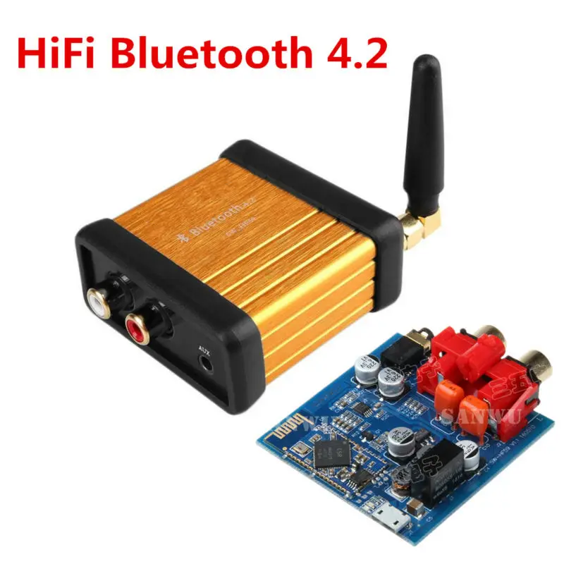 Мини Bluetooth 4,2 аудио приемник стерео блок Hi-Fi адаптер APTX 3,5 мм/RCA выход цифровой усилитель доска