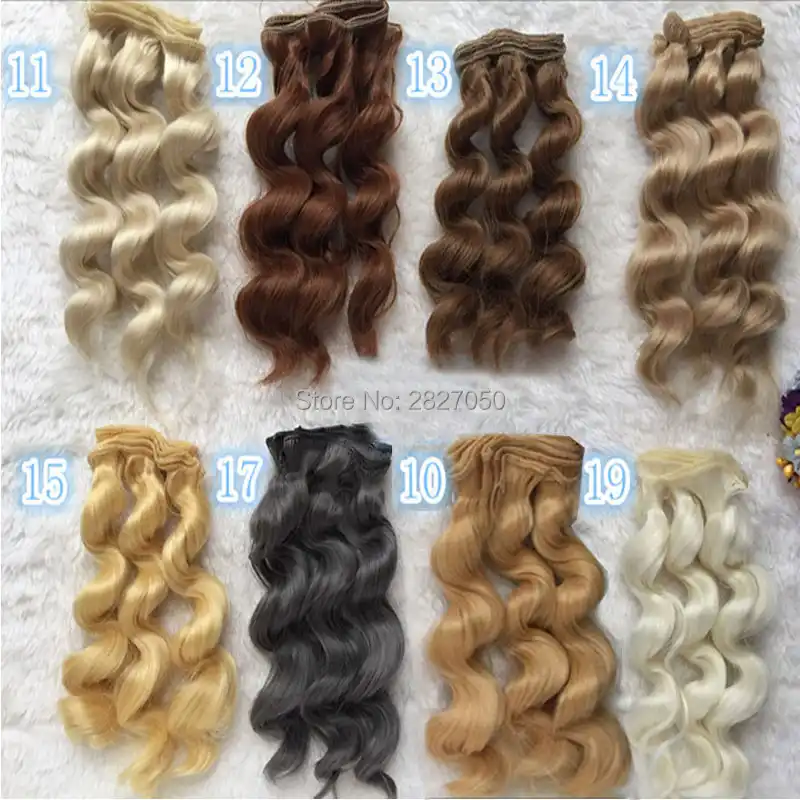 1pc Diy 15cm X 100cm Brunette Blonde Coffee Brown Grey Color Bjd