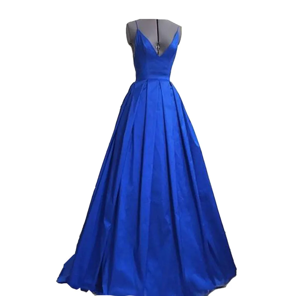 

New Arrival Blue V Neck Cap Sleeve Vintage Lace Appliques Beaded A-Line Bridesmaid Dresses Party Gowns Vestido De Festa