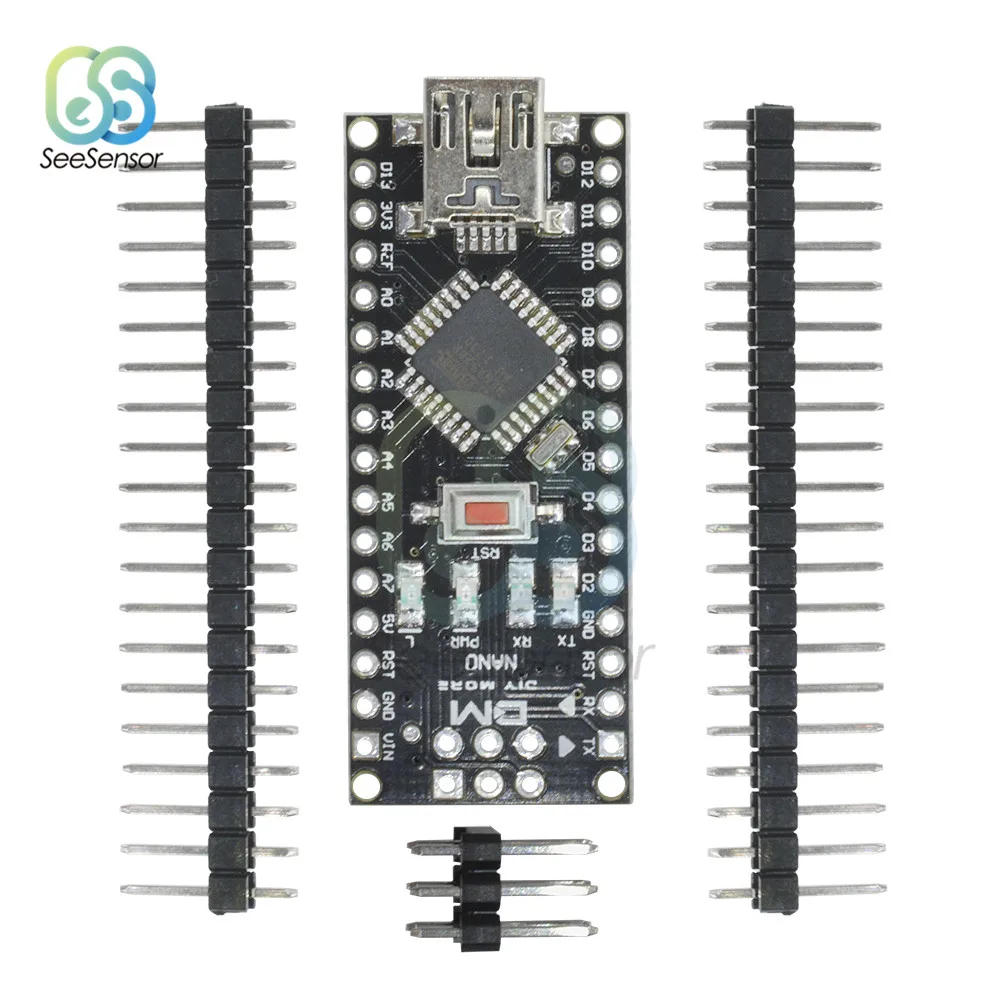 Плата микроконтроллера PL2303TA Nano 3 0 4 ATmega328P 5 в 16 МГц для USB-драйвера Arduino Комплект