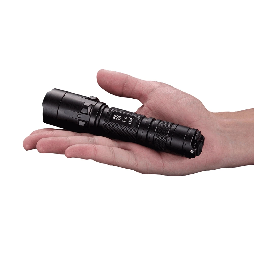 

Nitecore R25 Flashlight XP-L HI V3 White light STROBE READY 800 lumens torch with Nitecore NL188DW battery Law Enforcement