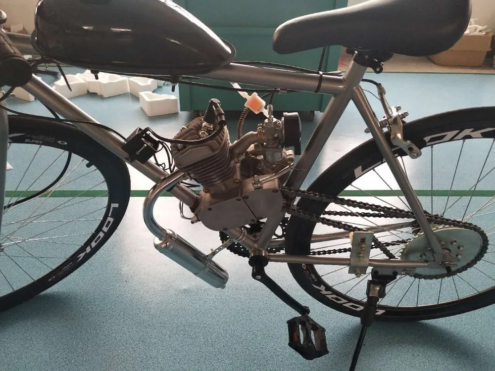 Набор для двигателя мопеда 80CC моторизованный велосипед конверсии газового бензиновый двигатель в комплекте с механическими кнопками спидометра 2-х тактный двигатель 1 цилиндр