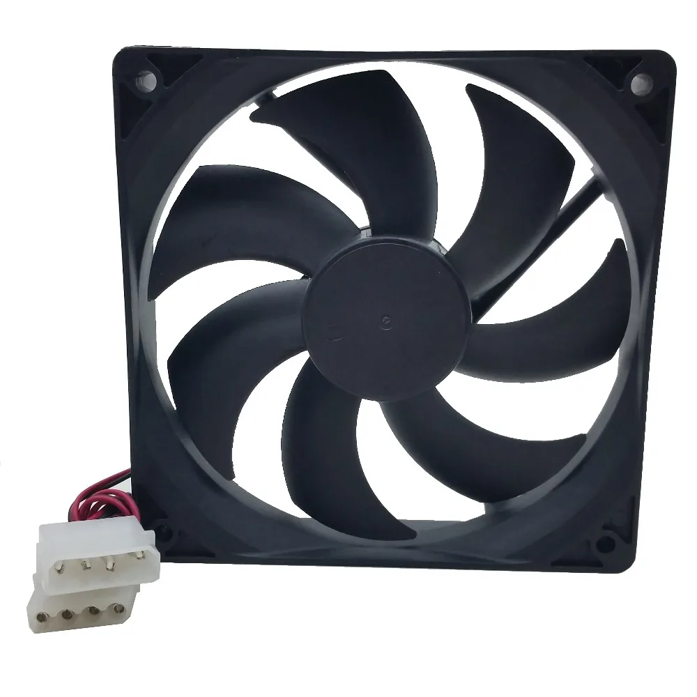 Molex Case Computador 12025 12cm 120 mm 25 mm dc 12v Preto 4pin Masculino Feminino Ventilador de Refrigeração 10 Pcs pc - Imagem 4