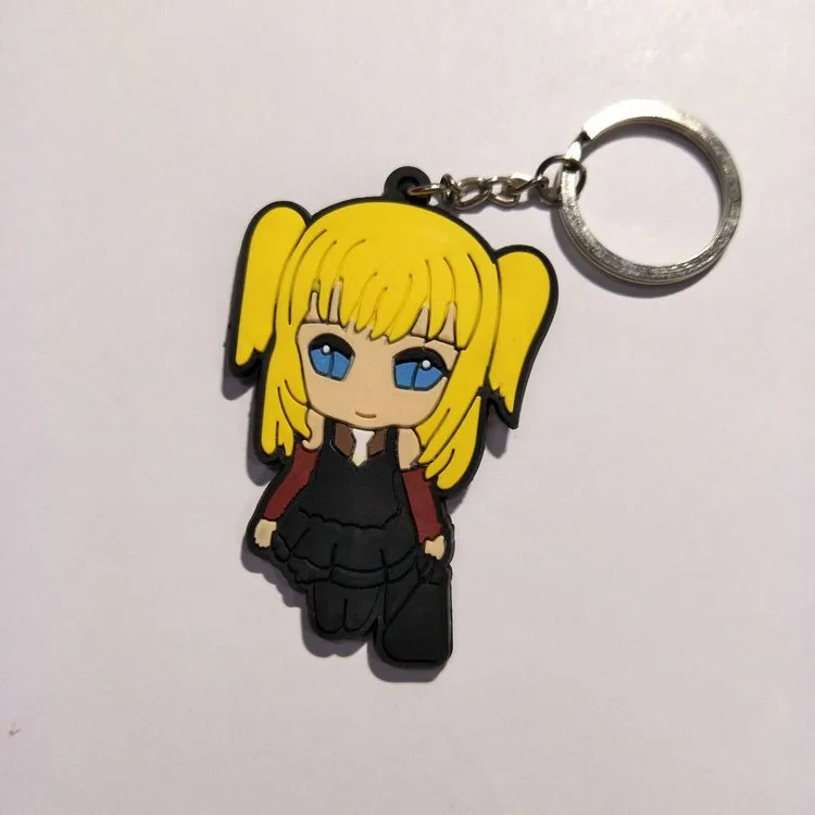 Comic Death Note cosplay PVC llavero Yagami L Misa Amane moda silicona para llaves colgante accesorio de la joyería Chaveiro