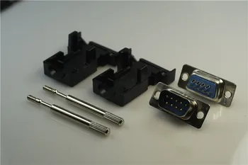 

10PCS DIY D-sub Connector 9 Pin Male RS232 Serial Port Connector DB9 plug Shell Plastic solder wire type screw bolt Adapter