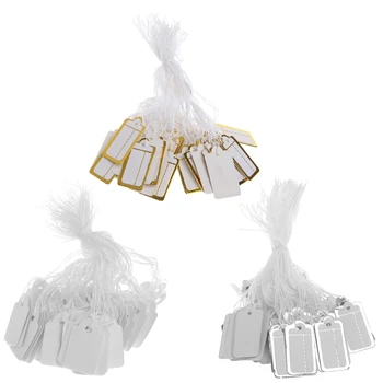 

JAVRICK Personalised Hand Written Blank DIY String Gift Label Price Tag Paper Material