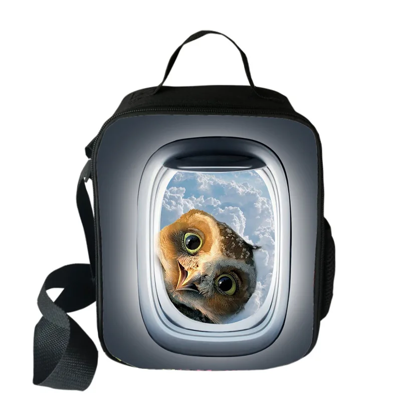 Новое поступление, Детская сумка для ланча с животными, Сумка с теплоизоляцией, детская повседневная дорожная сумка для пикника, сумка на плечо - Цвет: Animal 7