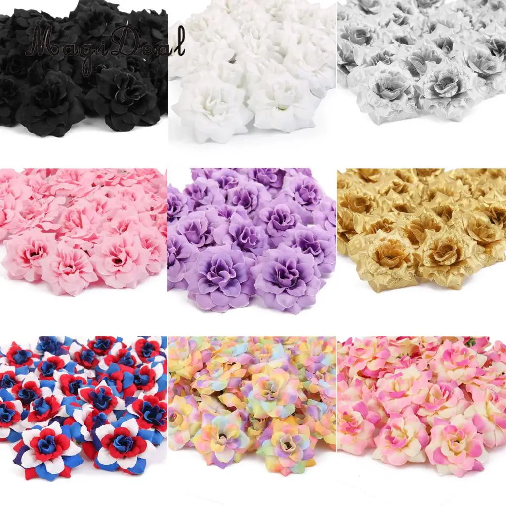 50Pieces Artificial Flower Heads,Roses bulk Bridal Shower ...