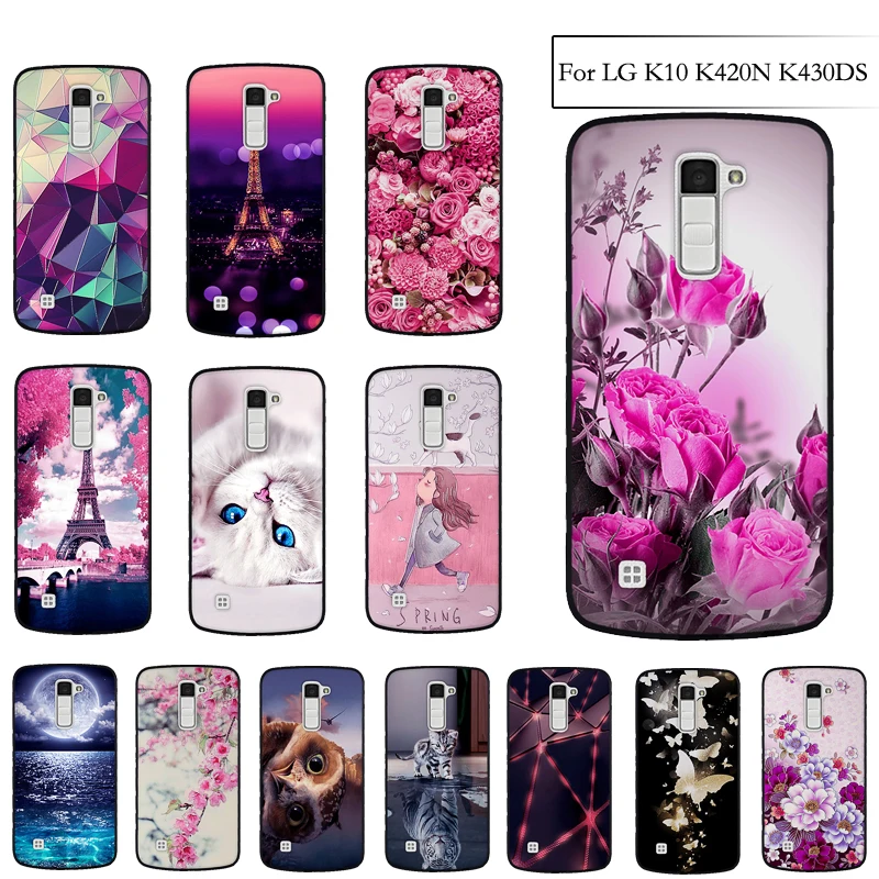 

Fundas Case For LG K10 K420N K430DS Case Cover Soft TPU Silicone Bumper Cover for LG K10 K420N K430DS Cover Coque Case Capas Bag