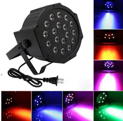 Профессиональный светодиодный сцены 18 Вт RGB PAR светодиодный DMX эффект освещения DMX512 подчиненная светодиодный плоские для диско DJ вечерние KTV