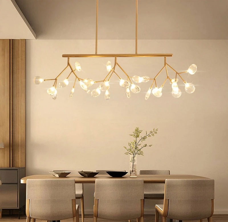 Modern Firefly Pendant Strips Branch Pendant Lamp Light Nordic firefly  Cafe Bar Iron Suspension Fixtures LED Three-end light (1)