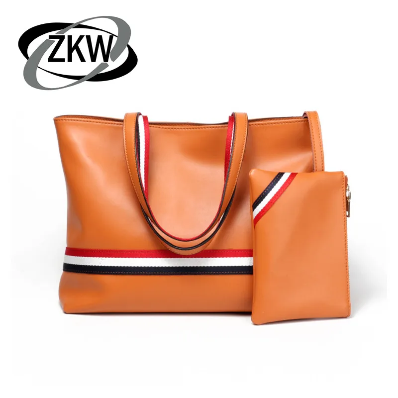 

2017 Spring And Summer Fashion Brief Fashion Women's Handbag First Layer Of Cowhide Litchi Portable One Shoulder Cross-Body