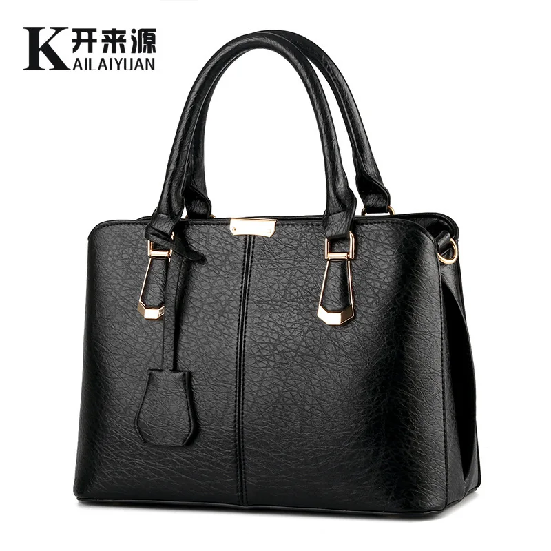 

New European classic luxury women leather bags high quality fashion solid soft ladies should bags totes fashion women handbags