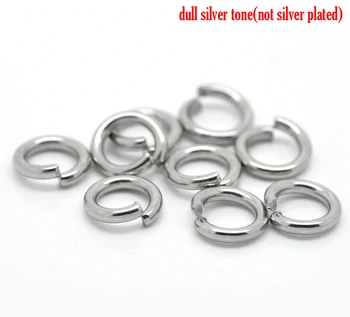 

DoreenBeads 304 Stainless Steel Opened Jump Rings Findings Round Silver Color DIY Making Jewelry Findings 7mm( 2/8") Dia, 20 PCs
