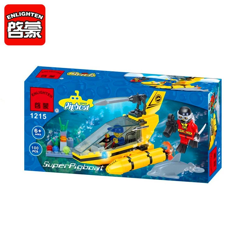 

ENLIGHTEN 1215 Submarine Dolphin Observation Building Blocks Brick Set Compatible LegoIN Technic Playmobil Toys For Children