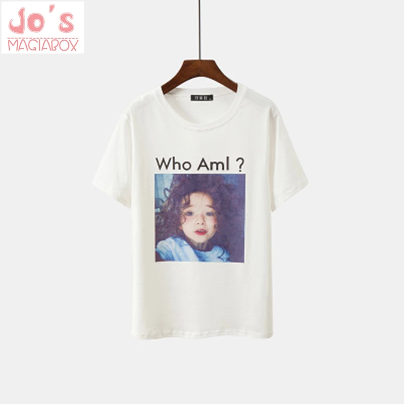 Негабаритная Корейская Футболка женская Ulzzang Повседневная футболка с коротким рукавом женская футболка модные свитера футболка