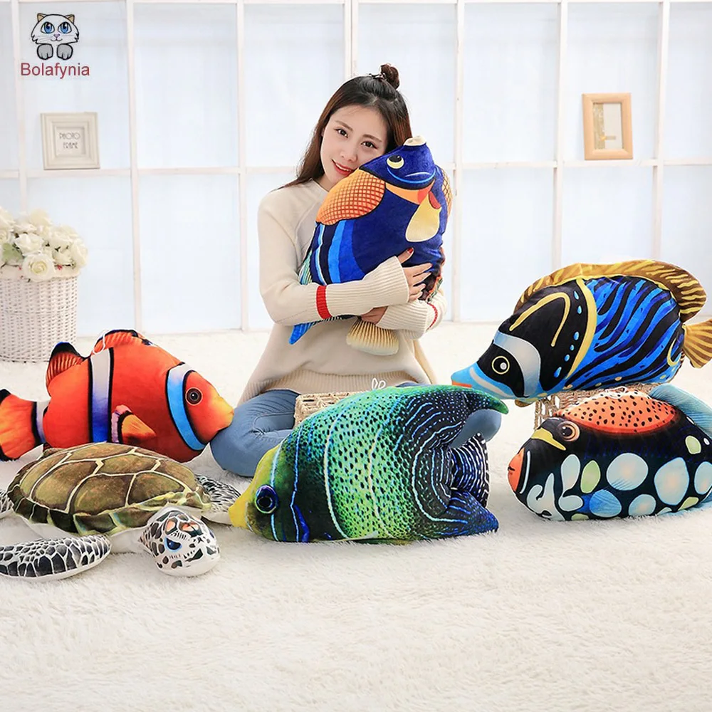 BOLAFYNIA Underwater world Sea turtle Tropical fish Children plush