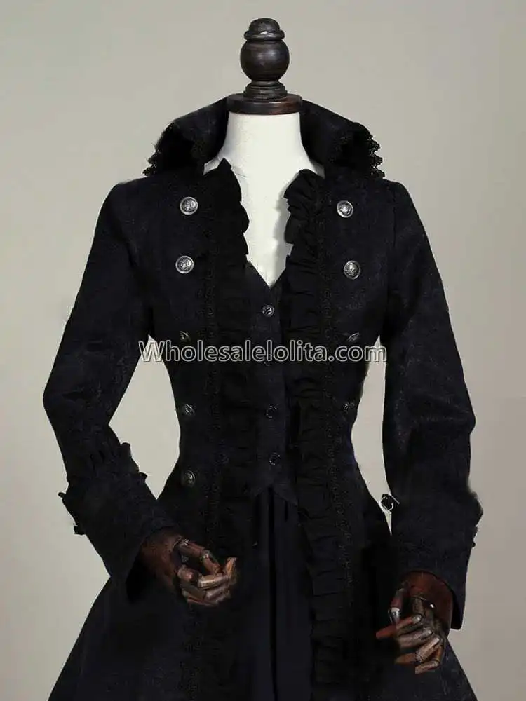 Высококачественная длинная юбка в викторианском стиле Пенни дредный вампир стимпанк пальто с высоким воротником платье костюм на Хэллоуин пальто