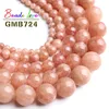 Perles rondes en pierre de soleil pour la fabrication de bijoux, bricolage, Bracelet, entretoise ample, taille 4/6/8/10/12mm, 15 pouces, vente en gros ► Photo 1/5