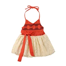 Друг малыша Платья для маленьких девочек без рукавов с бантом Бандажное платье сарафан летний