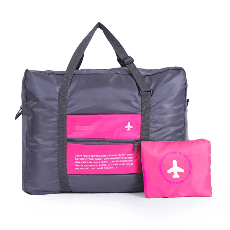 Складная Большая Дорожная сумка для путешествий и выходных, дорожная сумка для мужчин и женщин, дорожная сумка для мужчин и женщин - Цвет: Rose