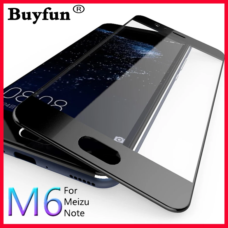 

3D Full Cover On Tempered Glass For Meizu M6 Note M721M M721Q 5.5 inch Screen Protector Protective Film For Meilan M6note Glas