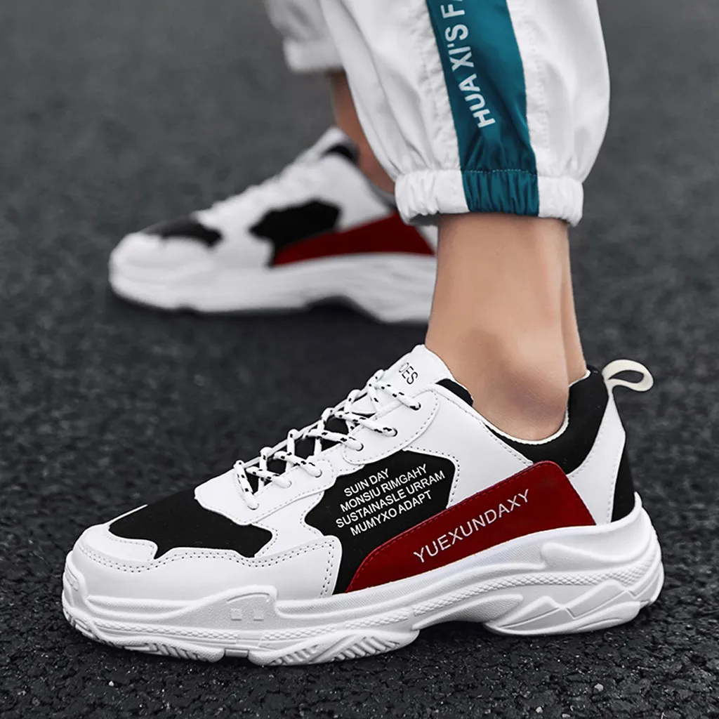 Нескользящая легкая обувь для бадминтона для мужчин; дышащие противоскользящие теннисные кроссовки; спортивная обувь на шнуровке; тренировочный спортивный костюм;# g4 - Цвет: Красный