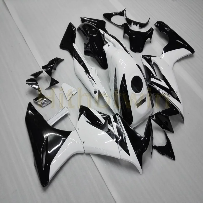 Free bolts+Custom white black motorcycle body kit for HONDA CBR125R