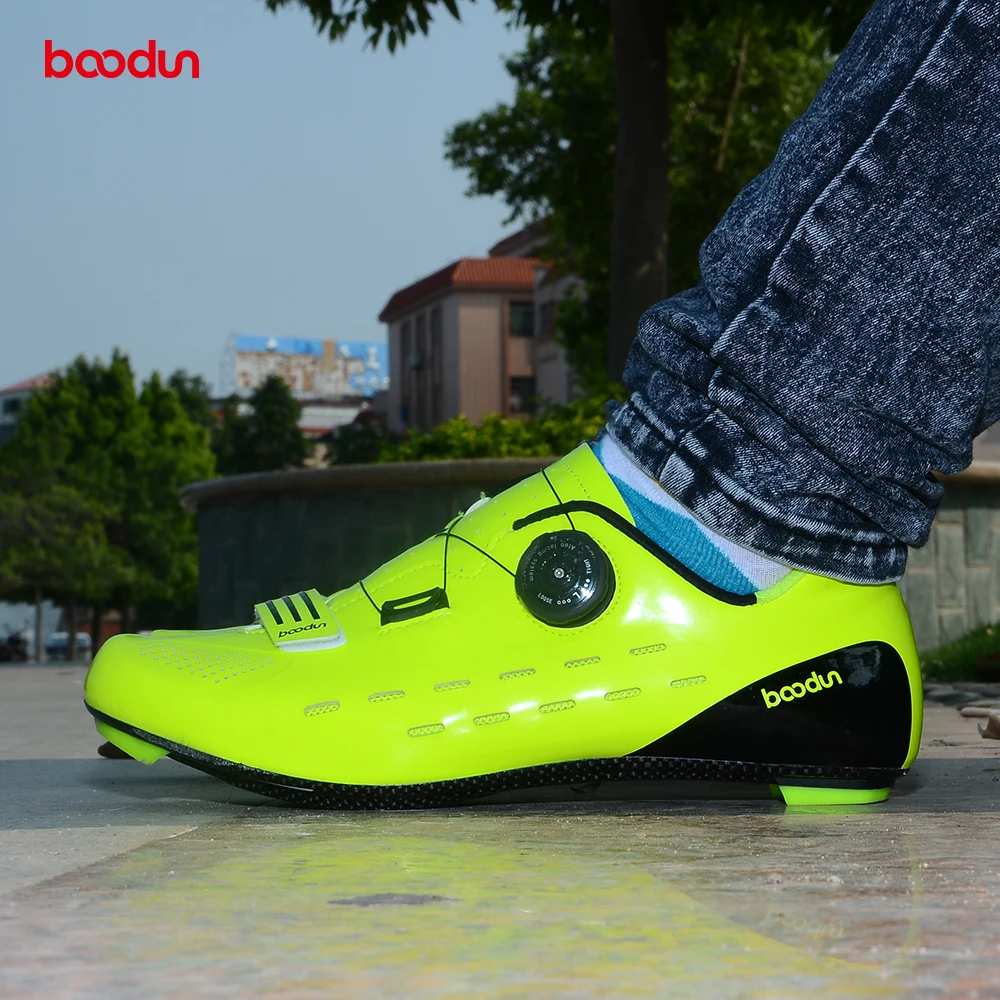 Boudun ultraligero fibra de carbono carretera Ciclismo Zapatos transpirables Auto-bloqueo bicicleta Zapatos atléticos carreras Ciclismo