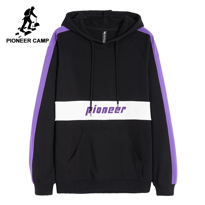 

Pioneer camp new hoodies sweatshirt men brand clothing fashion patchwork hooded mens hoodies quality tracksuit male AWY902025