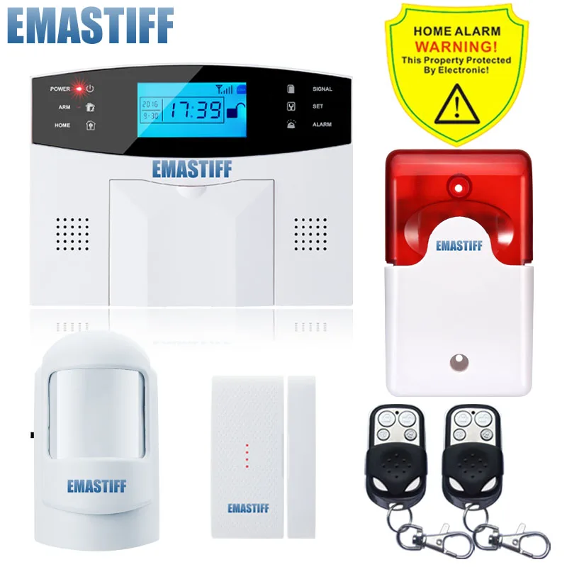 Free Shipping!English Russian Spanish French Voice GSM Alarm system