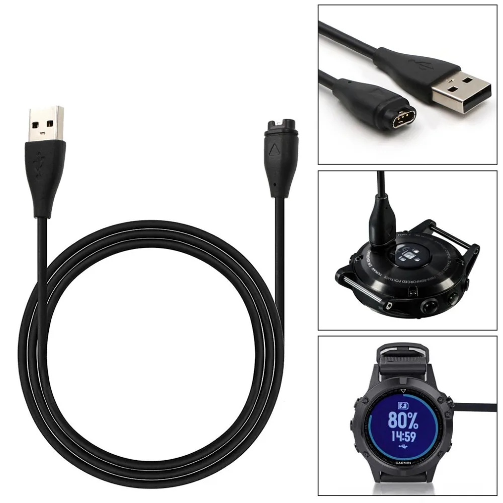 1 м/3,3 фута USB кабель для зарядного устройства Быстрая Зарядка Синхронизация данных Шнур для Garmin Fenix 5 5S 5X Forerunner 935 Vivoactive 3 зарядный кабель